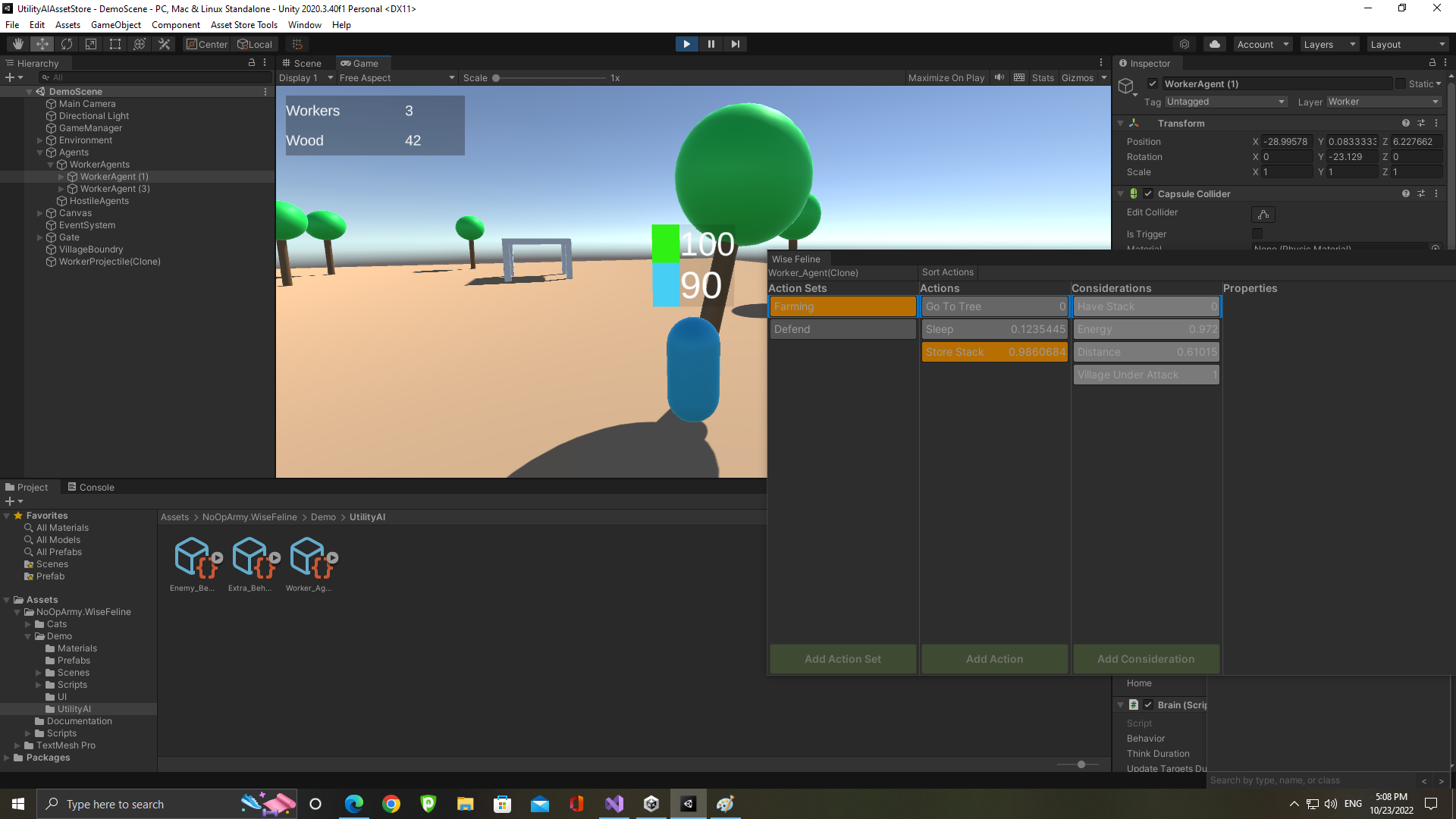 Wise Feline Utility AI for Unity - NoOpArmy Games